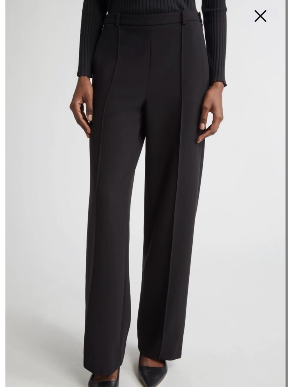 Vince Black High-Waist Tailored Trousers